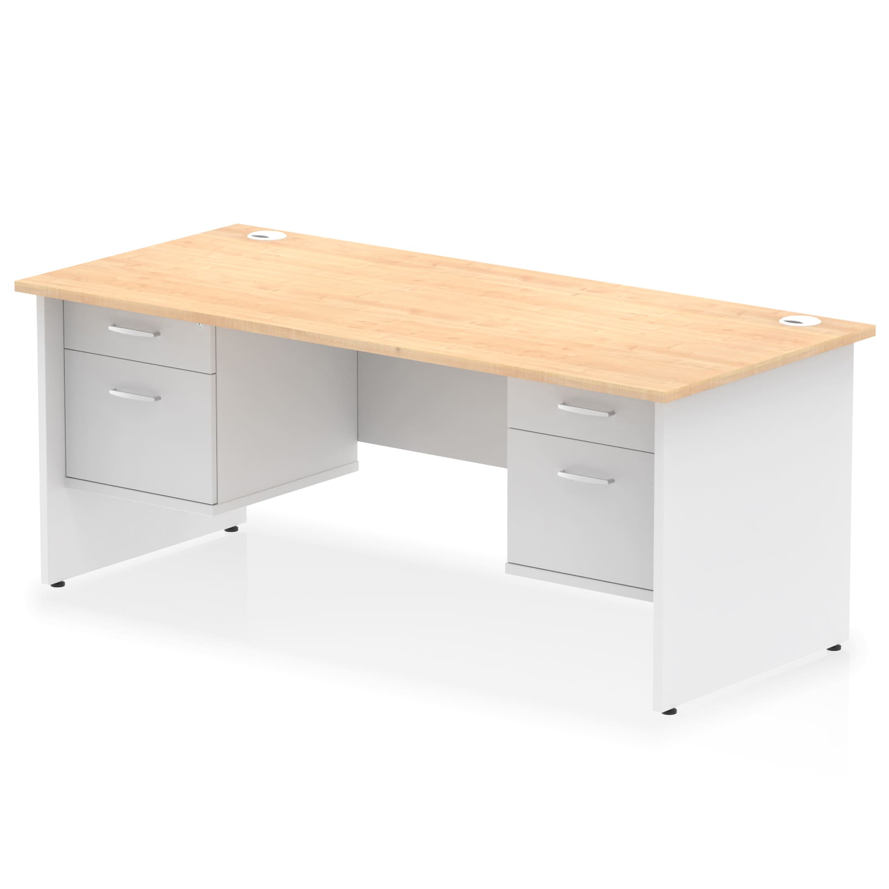 Impulse 1800mm Panel End Straight Desk With Two Fixed Pedestal - Image 40