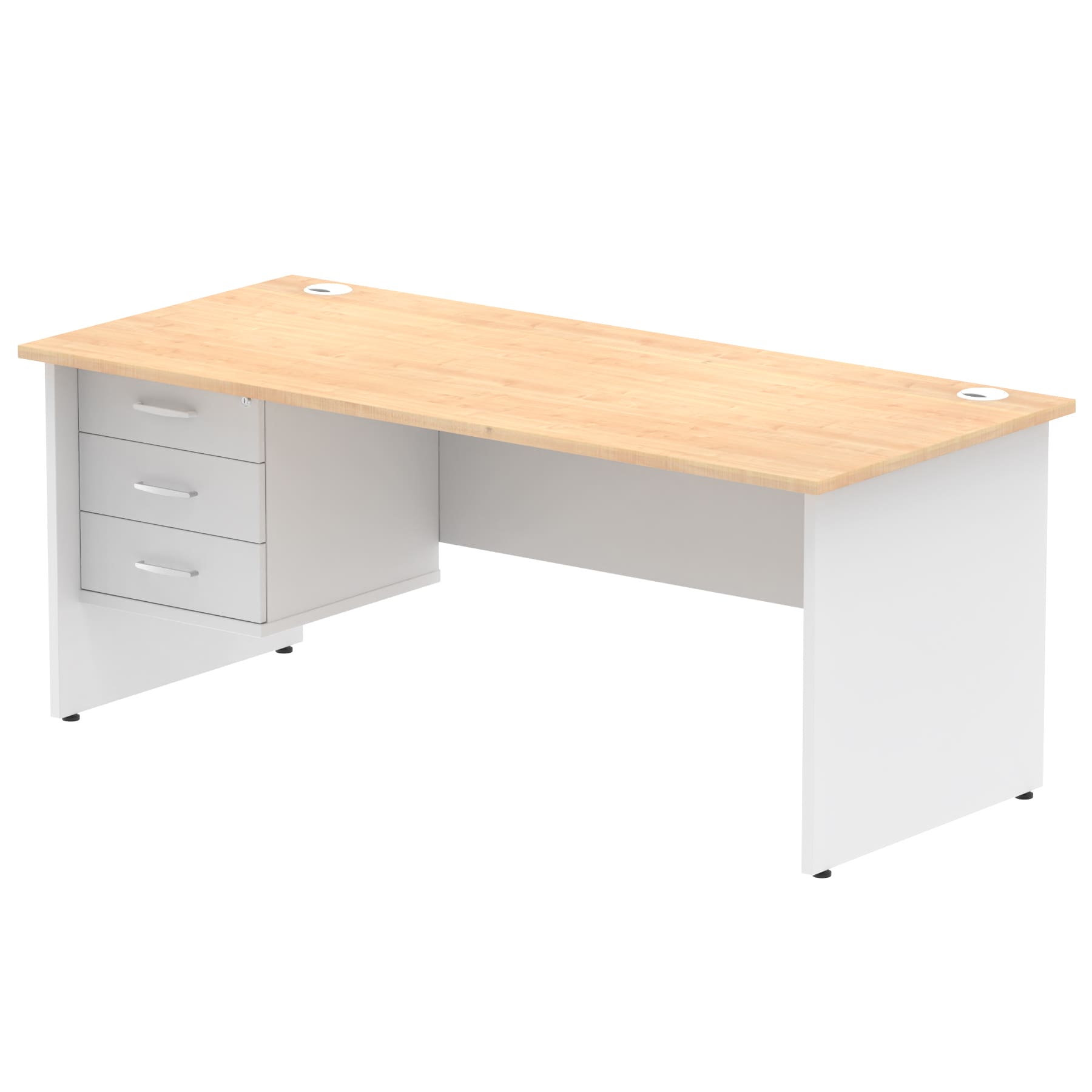 Impulse 1800mm Panel End Straigh Desk With Single Fixed Pedestal - Image 36